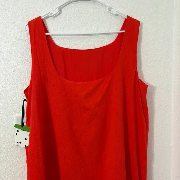 Kate Spade X Target Scalloped Mini Shift Dress Red Sleeveless New Size Large - Picture 8 of 10